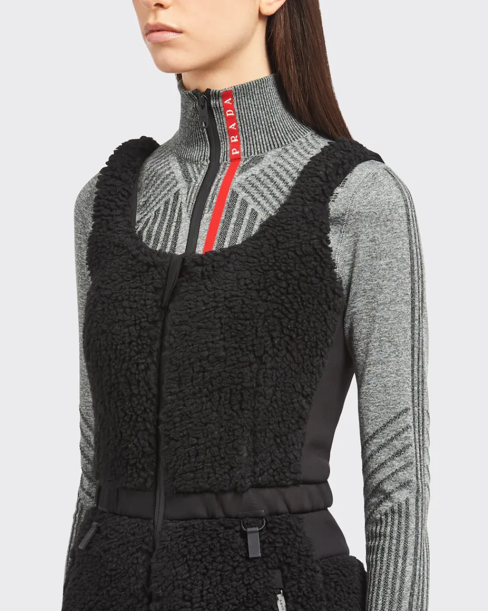 Mujer Prada ROPA^Mono Corto De Doble Forro Polar
