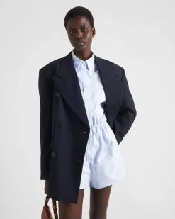Mujer Prada MONOS^Mono De Algodón Oxford Bordado