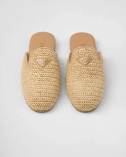 Mujer Prada PANTUFLAS Y CHINELAS^Mules De Tejido Trenzado