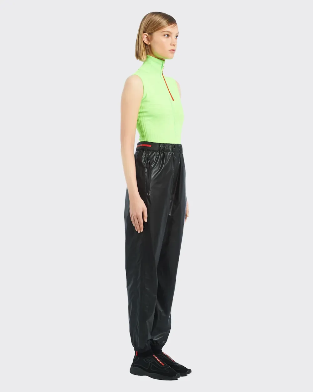 Mujer Prada ROPA^Pantalones Anchos De Re-nylon Ligero