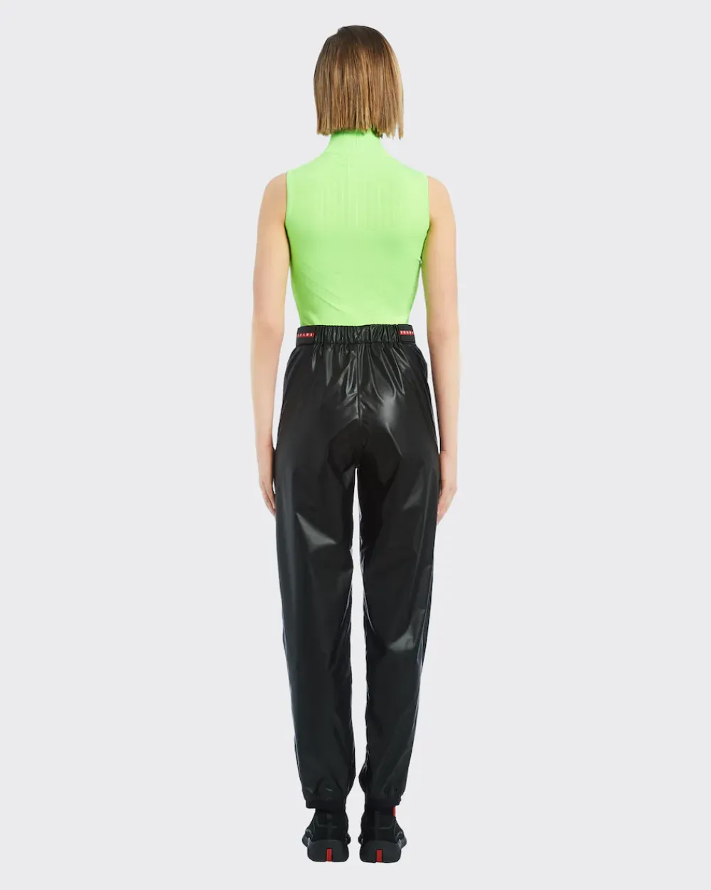 Mujer Prada ROPA^Pantalones Anchos De Re-nylon Ligero