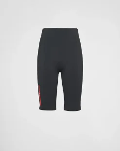 Mujer Prada ROPA^Pantalones Ciclista Cortos De Punto Double