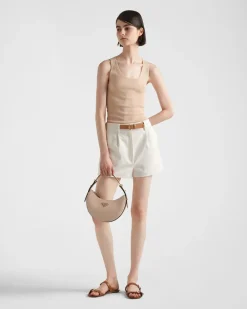 Mujer Prada PANTALONES LARGOS Y CORTOS^Pantalones Cortos De Lona