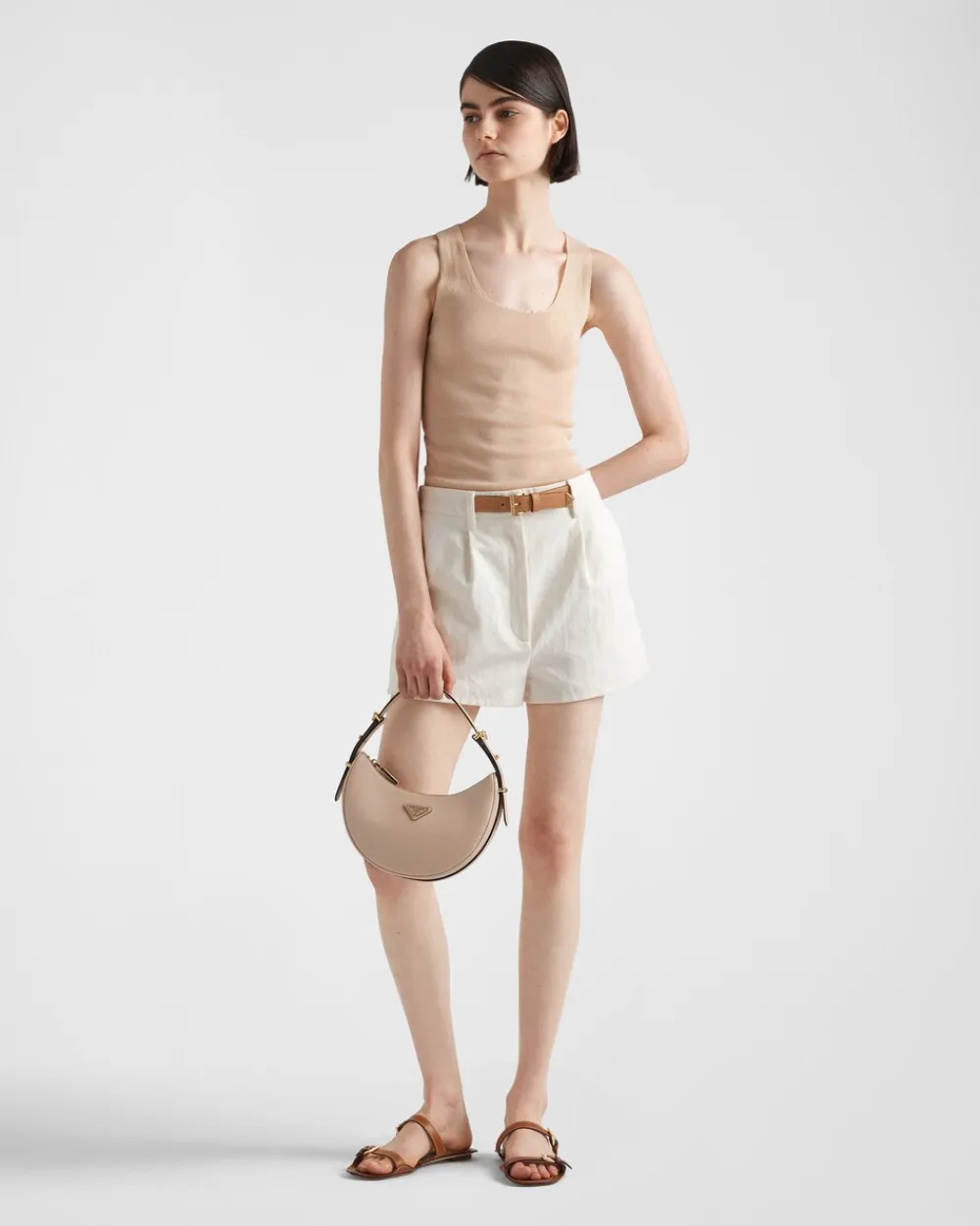 Mujer Prada PANTALONES LARGOS Y CORTOS^Pantalones Cortos De Lona