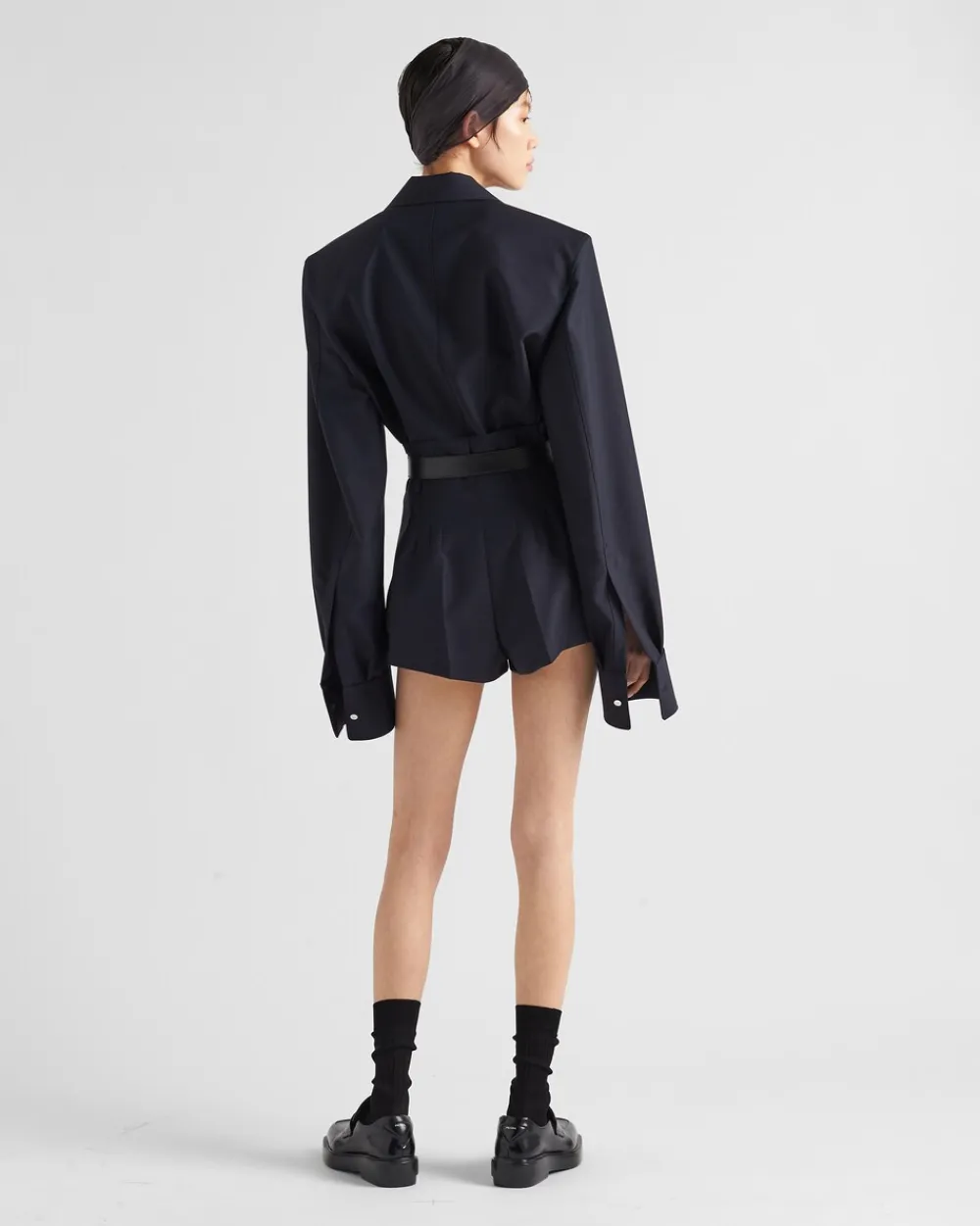 Mujer Prada PANTALONES LARGOS Y CORTOS^Pantalones Cortos De Mohair Ligero
