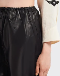 Mujer Prada ROPA DE PIEL^Pantalones Cortos De Napa