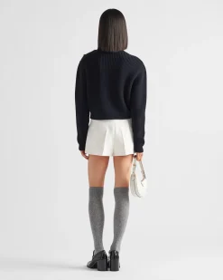 Mujer Prada PANTALONES LARGOS Y CORTOS^Pantalones Cortos De Natté