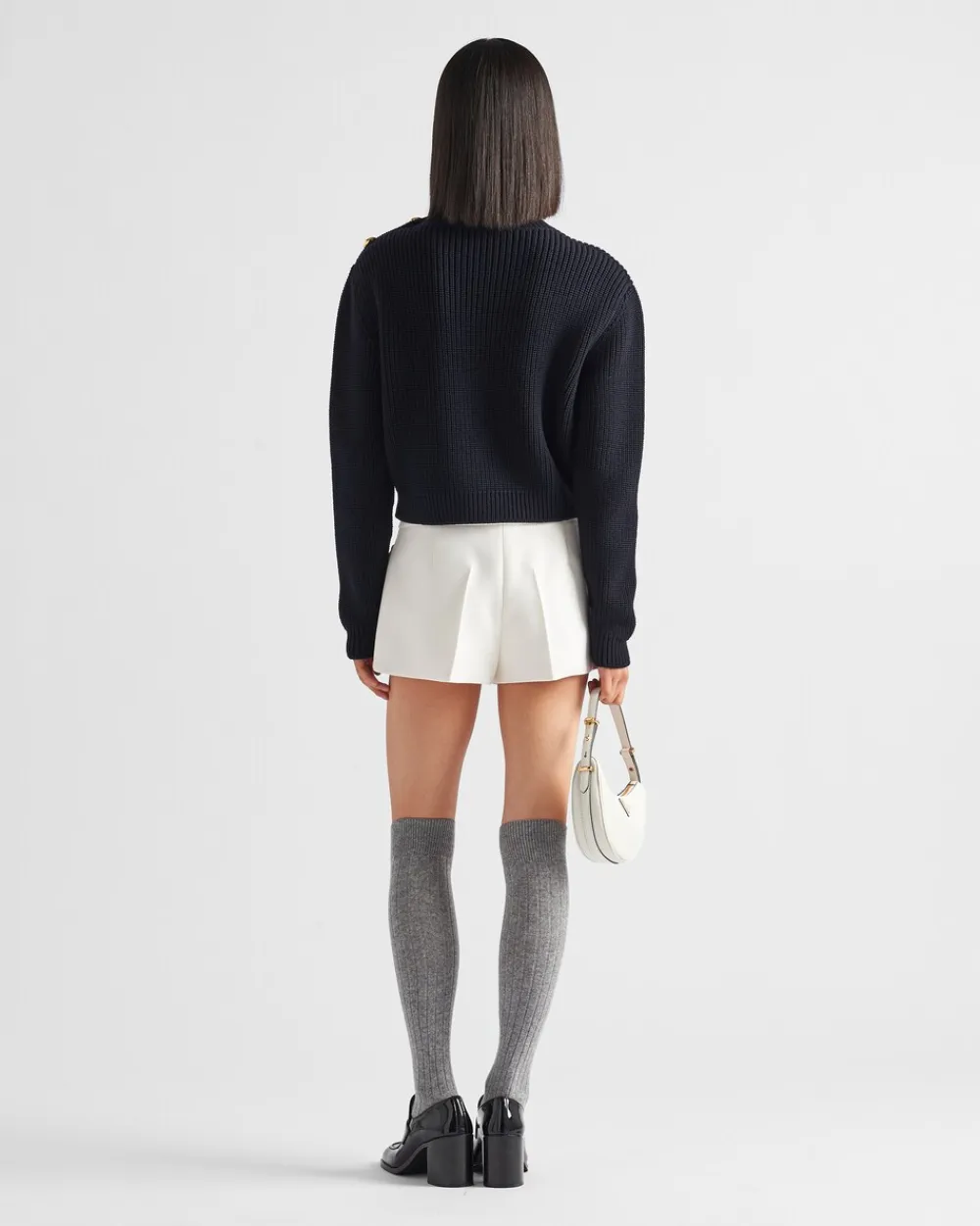 Mujer Prada PANTALONES LARGOS Y CORTOS^Pantalones Cortos De Natté