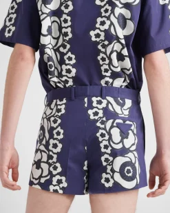 Hombre Prada PANTALONES Y BERMUDAS^Pantalones Cortos De Popelín