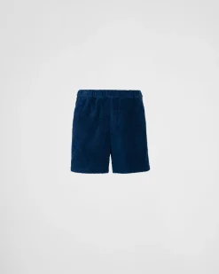 Hombre Prada PANTALONES Y BERMUDAS^Pantalones Cortos De Tela De Rizo En Algodón