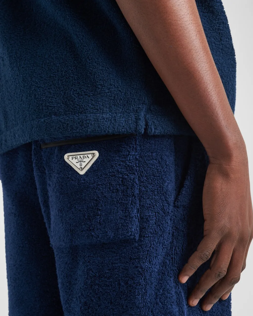 Hombre Prada PANTALONES Y BERMUDAS^Pantalones Cortos De Tela De Rizo En Algodón