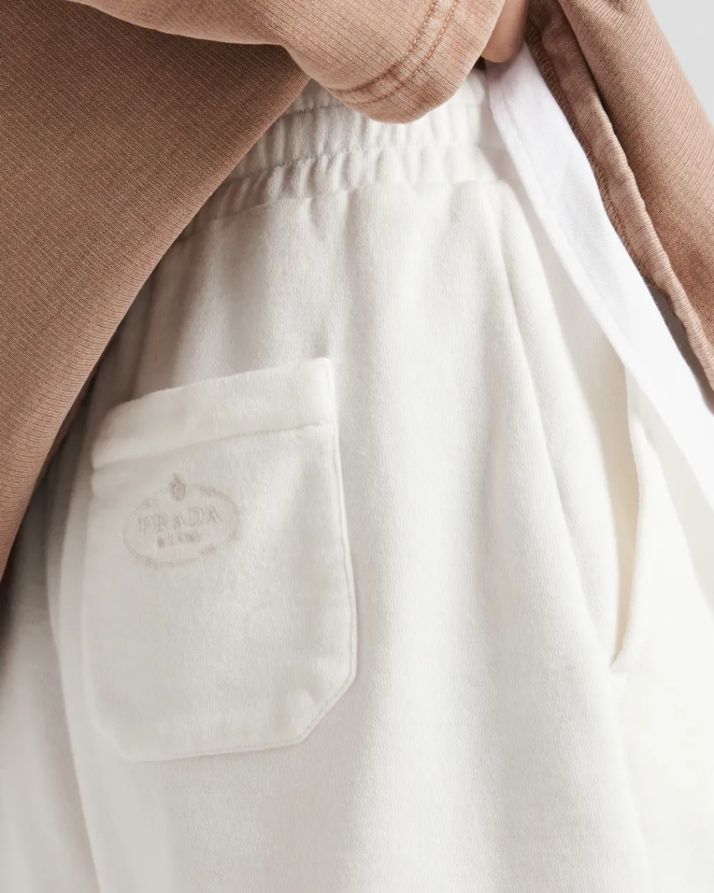 Mujer Prada CAMISETAS Y SUDADERAS^Pantalones Cortos En Felpa De Algodón