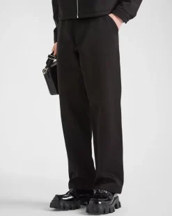 Hombre Prada PANTALONES Y BERMUDAS^Pantalones De Algodón Y Seda