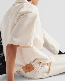 Hombre Prada TEJIDO VAQUERO^Pantalones De Chambray Con Cinco Bolsillos