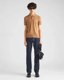 Hombre Prada TEJIDO VAQUERO^Pantalones De Cinco Bolsillos En Tejido Vaquero Elástico