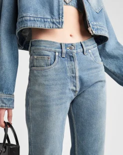 Mujer Prada TEJIDO VAQUERO^Pantalones De Cinco Bolsillos En Tejido Vaquero Orgánico