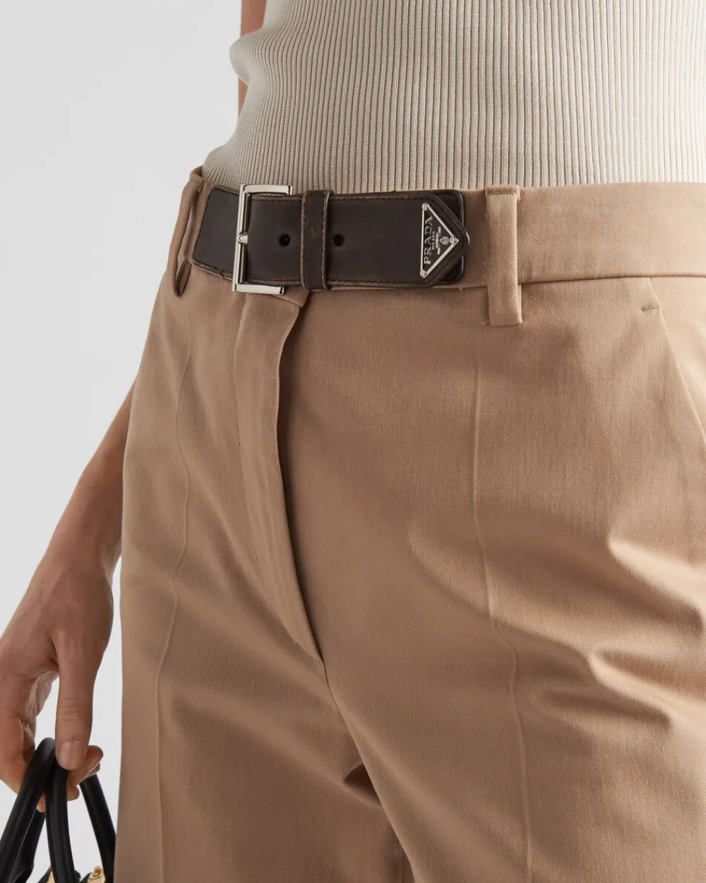 Mujer Prada PANTALONES LARGOS Y CORTOS^Pantalones De Gabardina