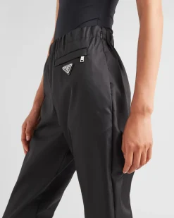 Mujer Prada COLECCIÓN FEMENINA|PANTALONES LARGOS Y CORTOS^Pantalones De Gabardina De Re-nylon