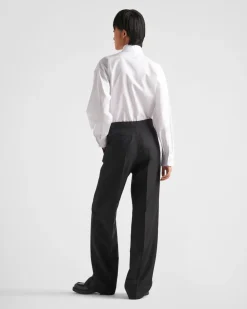 Mujer Prada PANTALONES LARGOS Y CORTOS^Pantalones De Kid Mohair