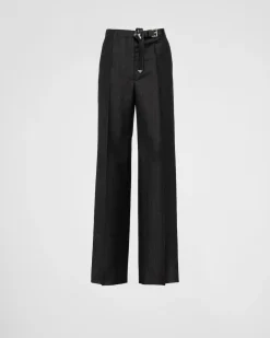 Mujer Prada PANTALONES LARGOS Y CORTOS^Pantalones De Kid Mohair