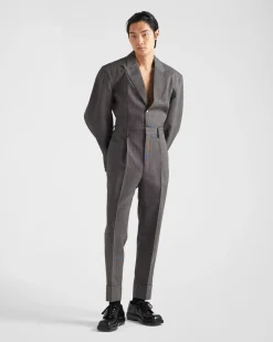 Hombre Prada PANTALONES Y BERMUDAS^Pantalones De Lana