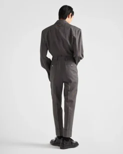 Hombre Prada PANTALONES Y BERMUDAS^Pantalones De Lana