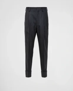 Hombre Prada PANTALONES Y BERMUDAS^Pantalones De Lana