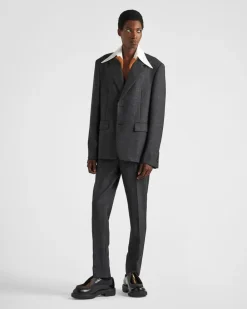 Hombre Prada PANTALONES Y BERMUDAS^Pantalones De Lana