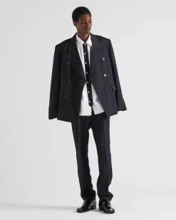 Hombre Prada PANTALONES Y BERMUDAS^Pantalones De Lana