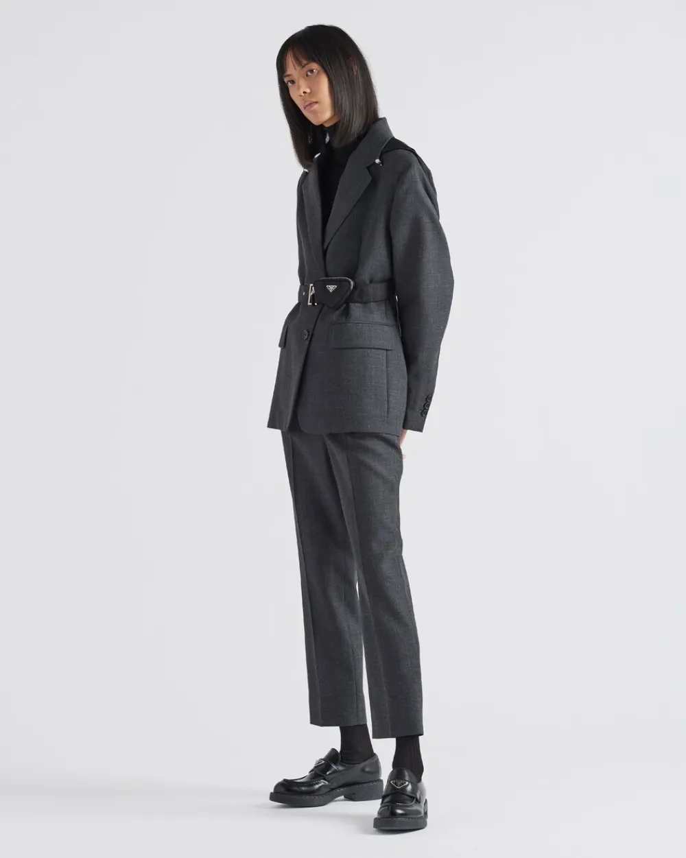 Mujer Prada PANTALONES LARGOS Y CORTOS^Pantalones De Lana