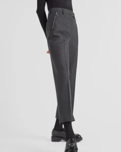 Mujer Prada PANTALONES LARGOS Y CORTOS^Pantalones De Lana