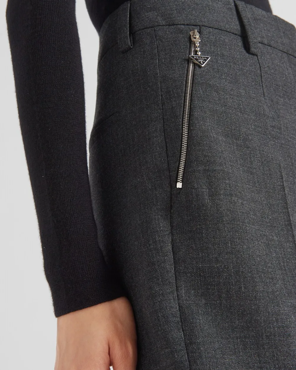 Mujer Prada PANTALONES LARGOS Y CORTOS^Pantalones De Lana