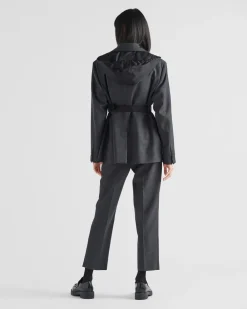 Mujer Prada PANTALONES LARGOS Y CORTOS^Pantalones De Lana
