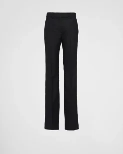 Mujer Prada PANTALONES LARGOS Y CORTOS^Pantalones De Lana