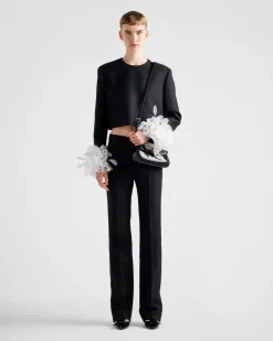 Mujer Prada PANTALONES LARGOS Y CORTOS^Pantalones De Lana