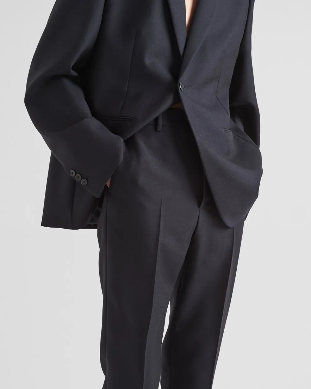Hombre Prada PANTALONES Y BERMUDAS^Pantalones De Lana Mohair