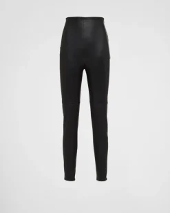 Mujer Prada ROPA DE PIEL^Pantalones De Napa Elástica