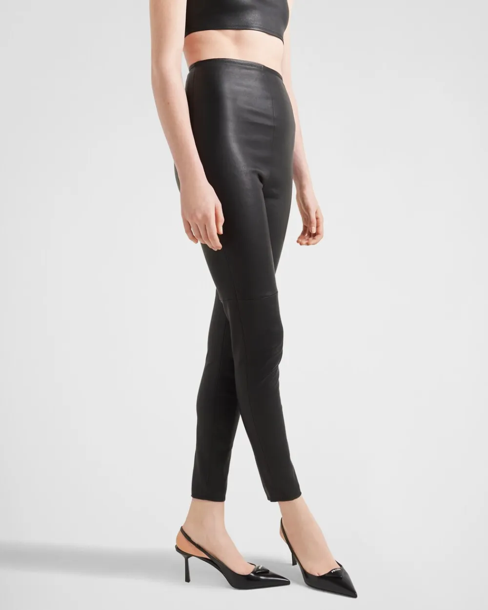 Mujer Prada ROPA DE PIEL^Pantalones De Napa Elástica