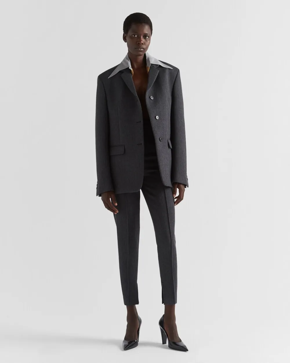 Mujer Prada PANTALONES LARGOS Y CORTOS^Pantalones De Natté Elástico