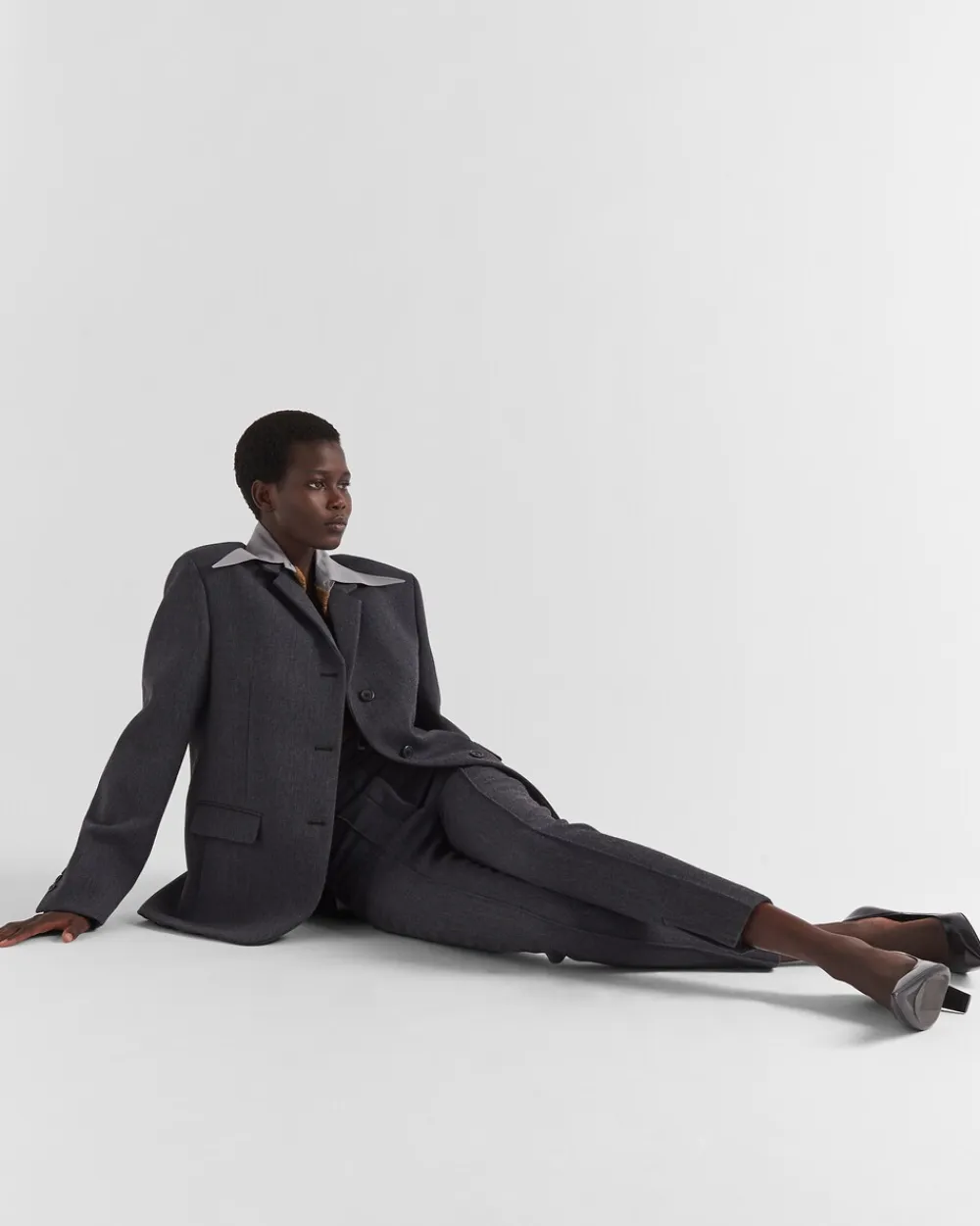 Mujer Prada PANTALONES LARGOS Y CORTOS^Pantalones De Natté Elástico