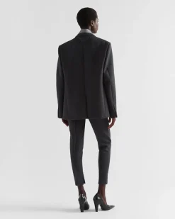 Mujer Prada PANTALONES LARGOS Y CORTOS^Pantalones De Natté Elástico