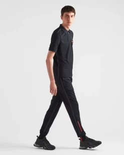 Hombre Prada ROPA^Pantalones De Piqué Con Costuras De Cinta