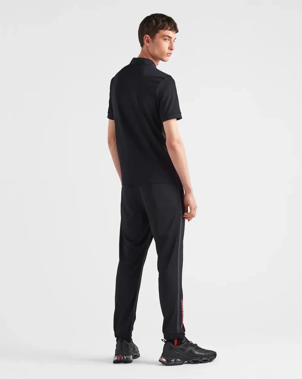 Hombre Prada ROPA^Pantalones De Piqué Con Costuras De Cinta
