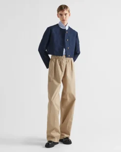 Mujer Prada PANTALONES LARGOS Y CORTOS^Pantalones De Popelín