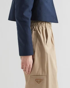 Mujer Prada PANTALONES LARGOS Y CORTOS^Pantalones De Popelín