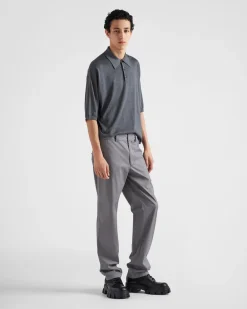 Hombre Prada PANTALONES Y BERMUDAS^Pantalones De Popelín Elástico