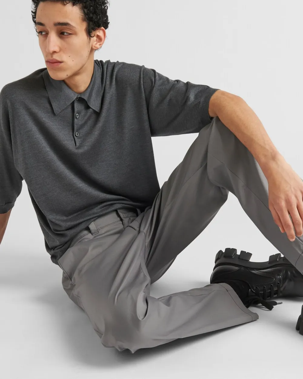Hombre Prada PANTALONES Y BERMUDAS^Pantalones De Popelín Elástico