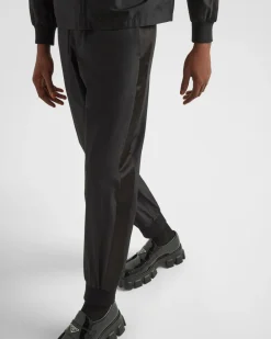 Hombre Prada PANTALONES Y BERMUDAS^Pantalones Deportivos De Mezcla De Seda