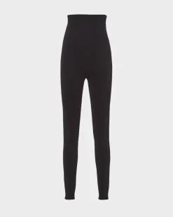 Mujer Prada PANTALONES LARGOS Y CORTOS^Pantalones De Punto Elástico