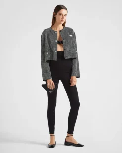 Mujer Prada PANTALONES LARGOS Y CORTOS^Pantalones De Punto Elástico